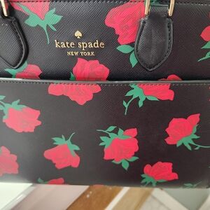 Kate Spade Black and Red Floral Women's Bag